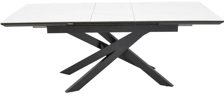 Τραπέζι Rogemi γκρι mdf-μαύρο μέταλλο 160-200x90x75εκ 160x90x75 εκ.