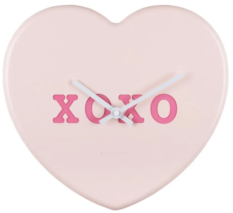 Ρολόι Τοίχου Heart Candy KA5985LP 6,2x27cm Light Pink Karlsson ABS
