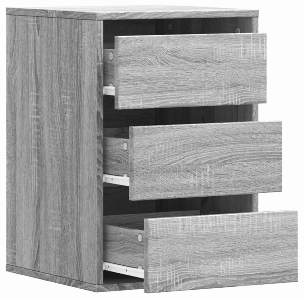 vidaXL Συρταριέρα Γκρι Sonoma 40x41x58 εκ. από Επεξεργ. Ξύλο