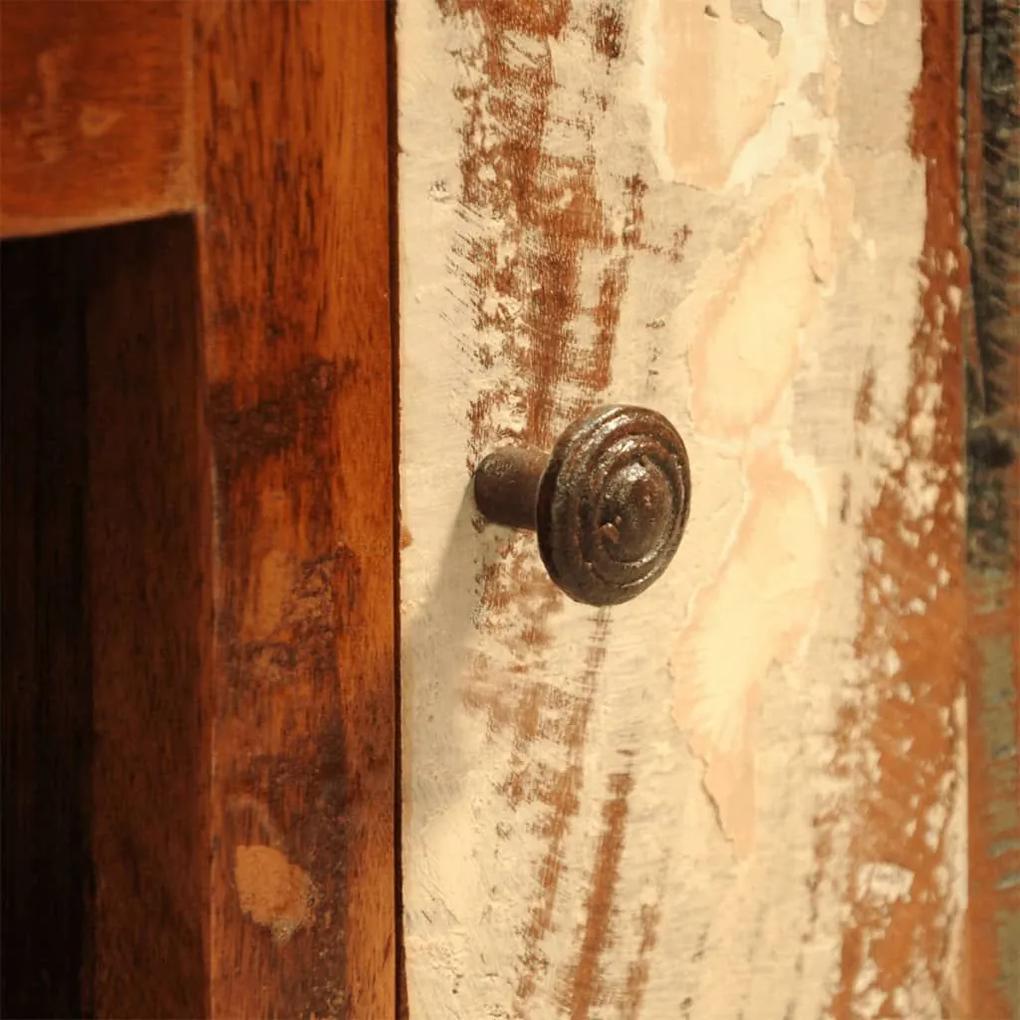 Ντουλάπι με 1 Πόρτα Vintage από Μασίφ Ανακυκλωμένο Ξύλο - Καφέ