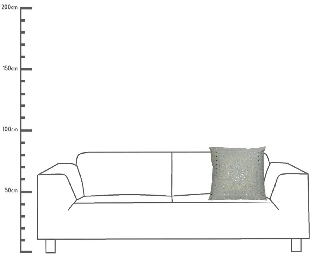 Μαξιλάρι ArteLibre Καθρέπτης Εκρού Βαμβακερό 45x45cm