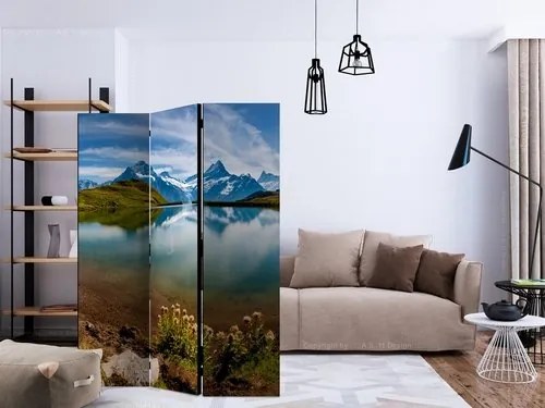 Διαχωριστικό με 3 τμήματα - Lake with mountain reflection, Switzerland [Room Dividers]