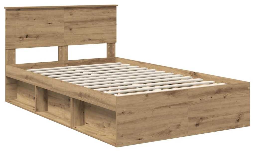 vidaXL Σκελετός Κρεβατιού Καρυδιά Χειροποίητης Εργασίας 120 x 190 cm