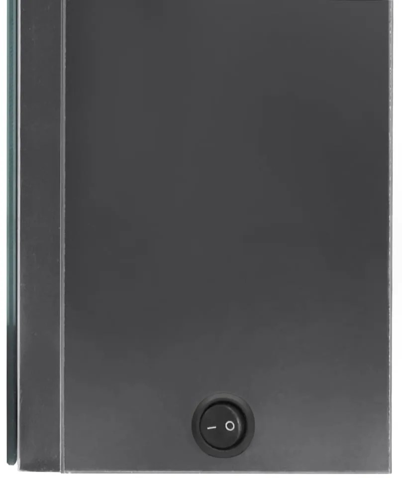 vidaXL Καθρέφτης Μπάνιου με Ντουλάπι &amp; LED Λαμπερό Γκρι 80x12x68 εκ.