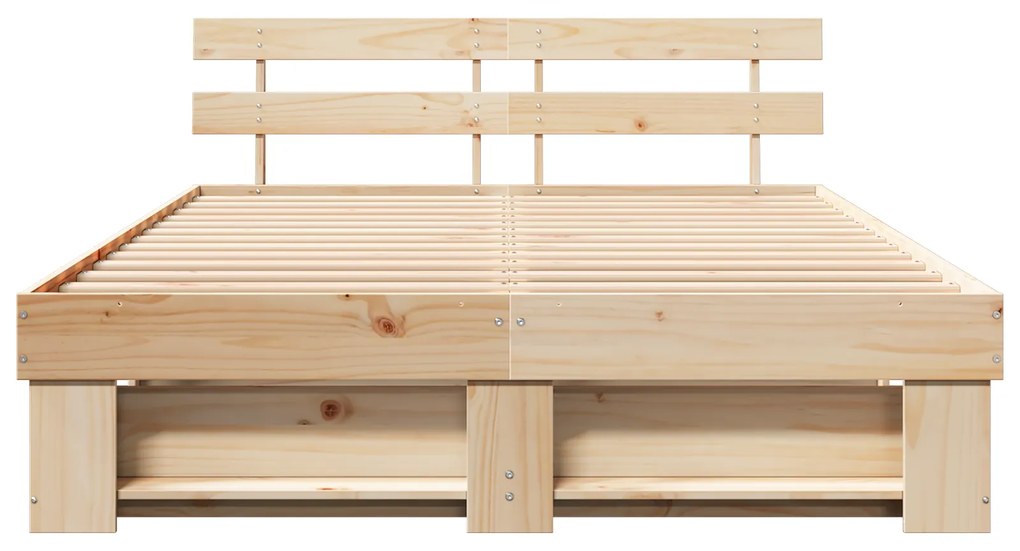 vidaXL Σκελετός Κρεβατιού Καφέ 160 x 200 cm Μασίφ ξύλο πεύκου