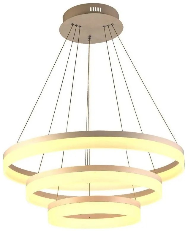 Soft Light V-TAC Κυκλικός Πολυέλαιος με τρεις δακτυλίους 80W Φ60 Θερμό Λευκό
