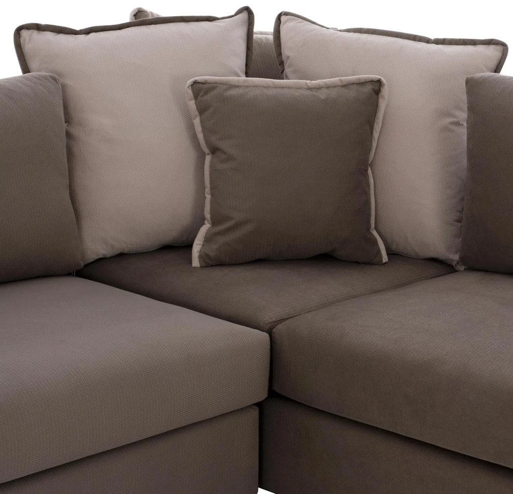 Γωνιακός Καναπές HOME C3255.03R Δεξιά Γωνία Ύφασμα Αλέκιαστο Καφέ - Μπέζ 270x225x90Yεκ. 270x225x90 εκ.