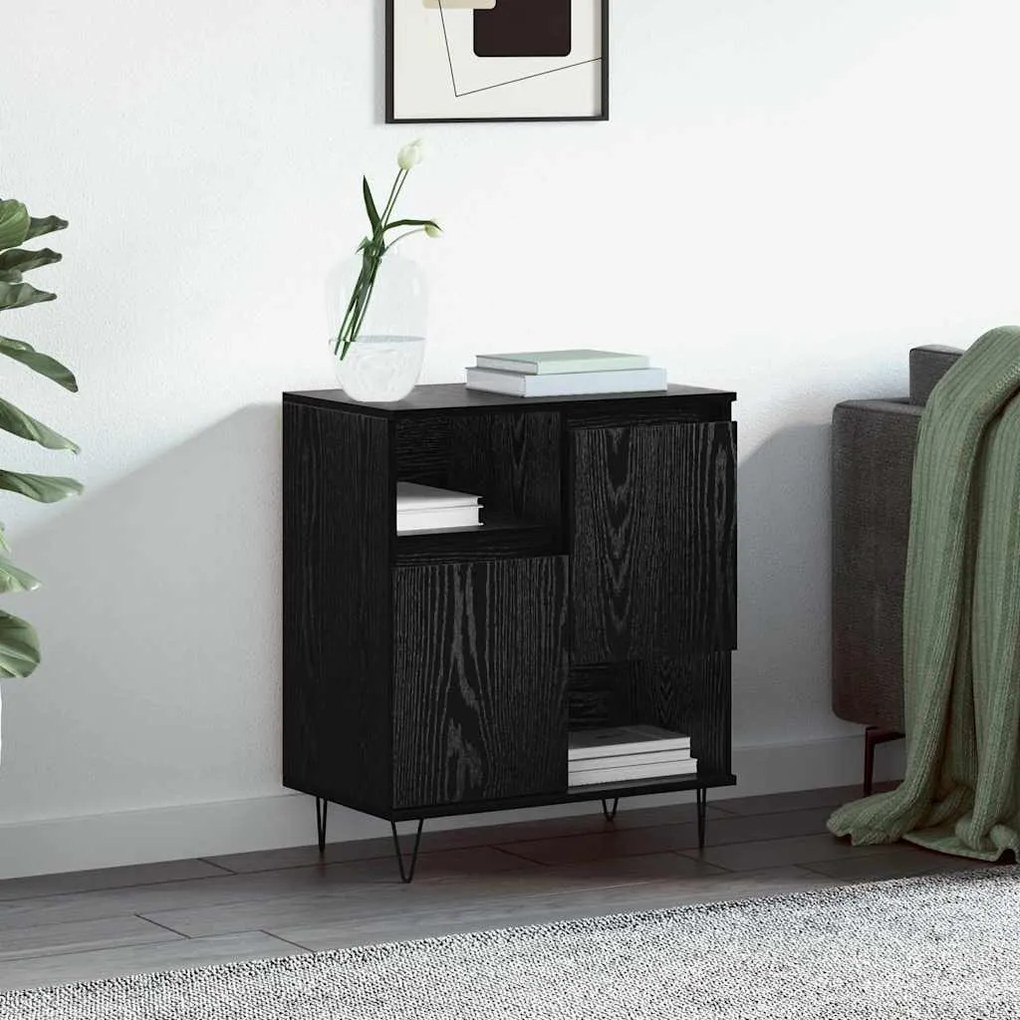 vidaXL Πλαϊνό γραφείο Μαύρη δρυς 60 x 35 x 70 cm Επεξεργασμένο ξύλο