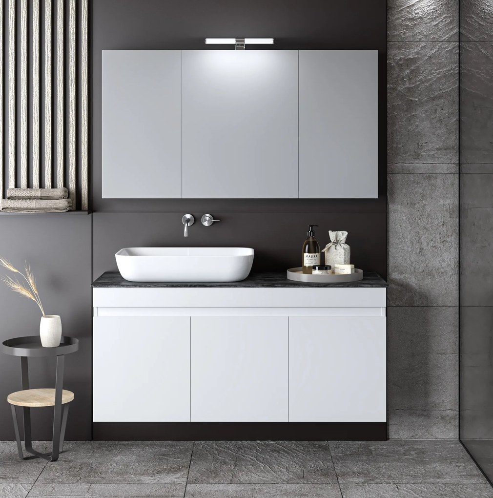 ΣΕΤ ΕΠΙΠΛΟΥ OMEGA TOP 120cm χρ.WHITE/GREY 9SOMT120GLG 9SOMT120GLG