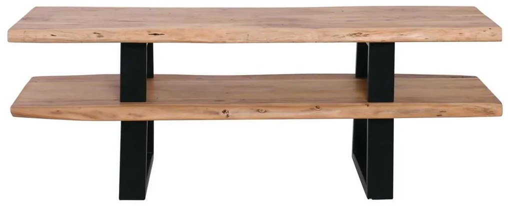 Έπιπλο TV LIZARD 140x40x50cm Ακακία Φυσικό/Μετ.Μαύρο