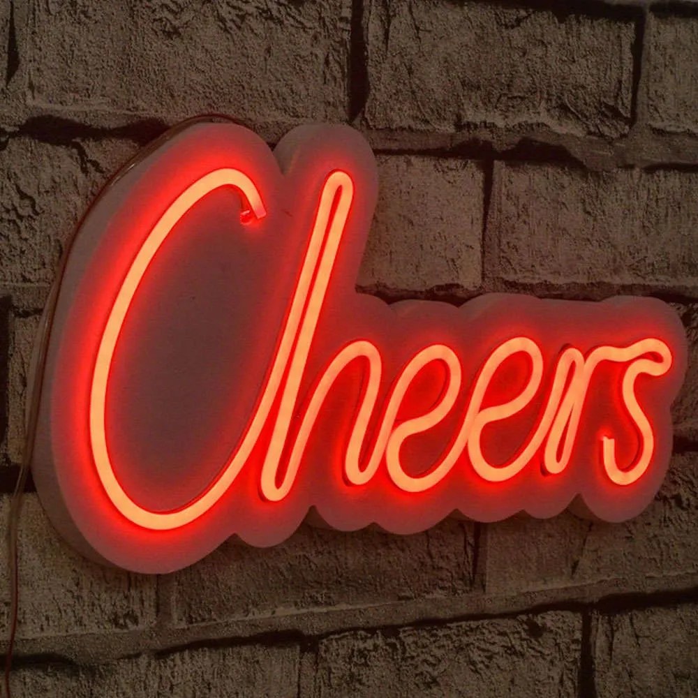 Διακοσμητικό Φωτιστικό Τοίχου Cheers 395NGR1793 36x2x18cm Led 200lm 9W 4000K Red Wallity