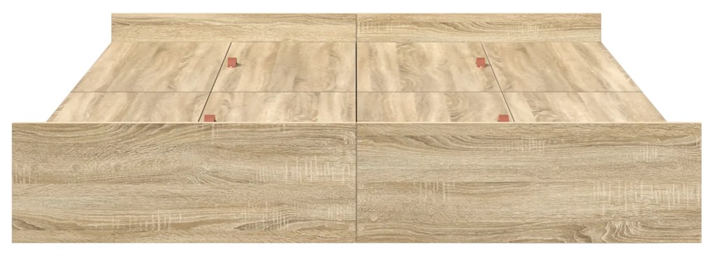 vidaXL Κρεβάτι με αποθηκευτικό χώρο Sonoma Δρυς 160 x 200 cm