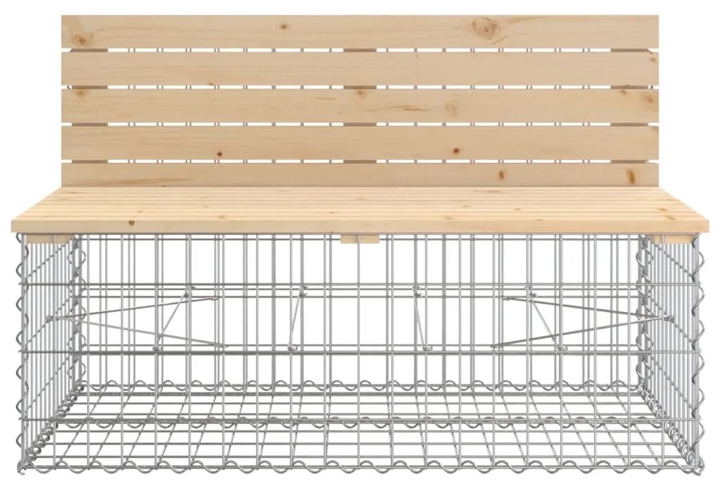 vidaXL Παγκάκι Κήπου Συρματοκιβώτιο 287x71x65,5 εκ. Μασίφ Ξύλο Πεύκου