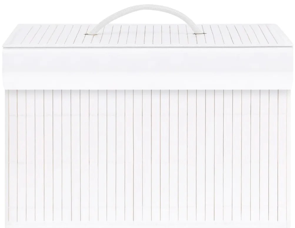 vidaXL Κουτιά Αποθήκευσης 4 τεμ. Λευκά από Μπαμπού