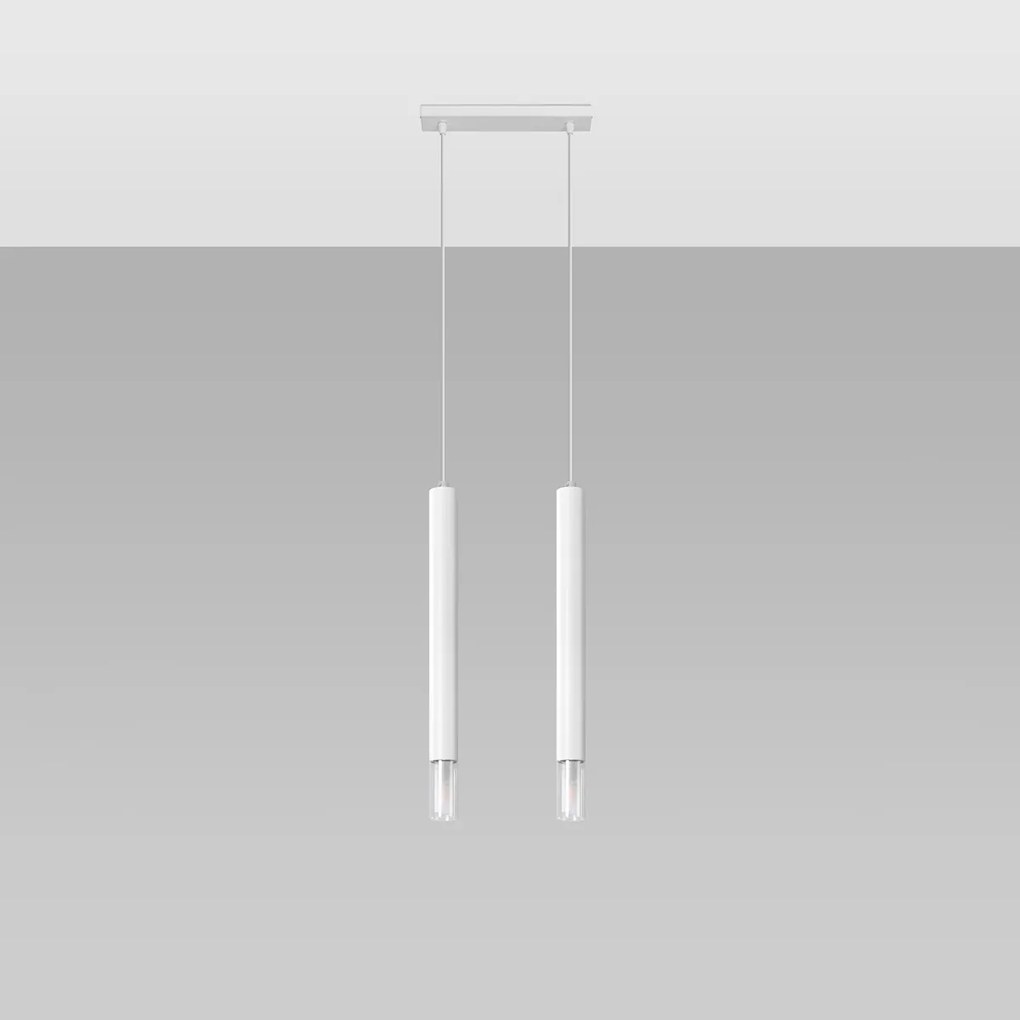 Sollux Κρεμαστό φωτιστικό Wezyr 2,χάλυβας, γυαλί, 2xG9/12w