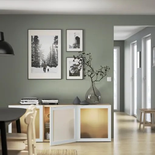 BESTÅ σύνθεση αποθήκευσης με πόρτες, 180x42x65 cm 994.888.22