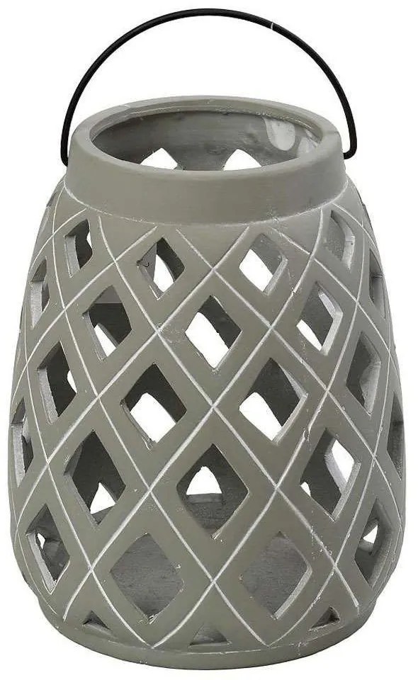 Φανάρι ERT363 19,5x19,5x25cm Grey Espiel Ceramic