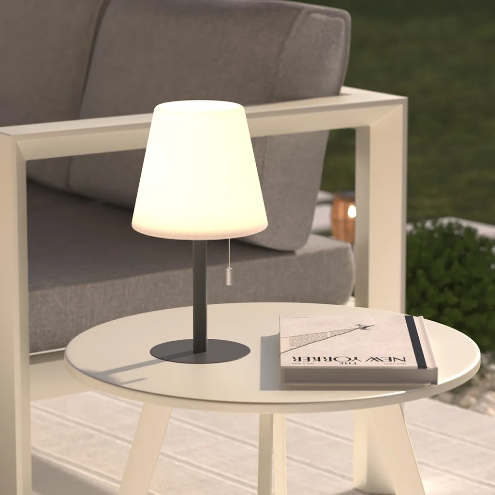 Επιτραπέζιο Φωτιστικό Επαναφορτιζόμενο LED (Φ16x30) A-S Zack Graphite 202608