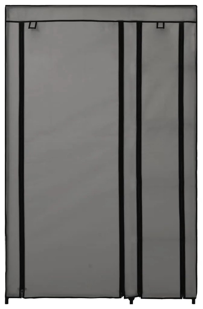 vidaXL 282425 Folding Wardrobes 2 pcs Grey 110x45x175 cm Fabric
