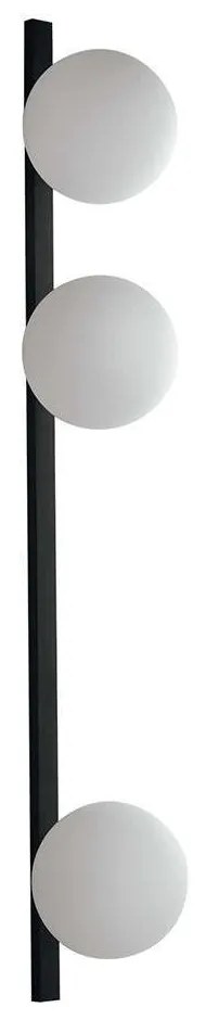 Φωτιστικό Τοίχου - Απλίκα I-Enoire-AP3 Black-White Luce Ambiente Design Μέταλλο,Γυαλί