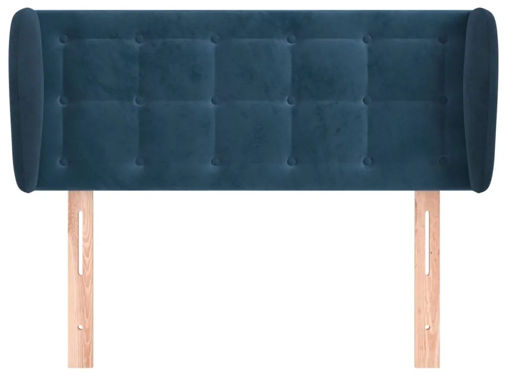 Κεφαλάρι με Πτερύγια Σκούρο Μπλε 103x23x78/88 εκ. Βελούδινο 3117624