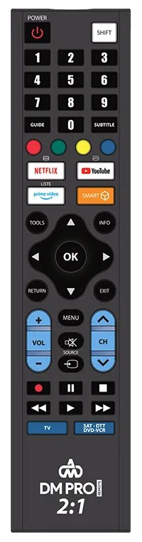 DM Pro DM-1192 Smart Remote TV 2:1