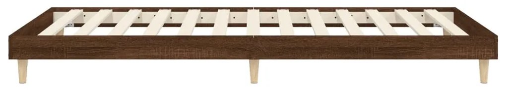vidaXL Πλαίσιο Κρεβατιού Χωρ. Στρώμα Καφέ Δρυς 75x190εκ Επεξ. Ξύλο