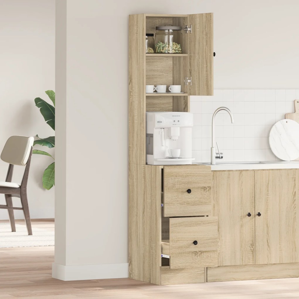 vidaXL Ντουλάπι Κουζίνας Σοναμά 35x50x180 εκ Μοριοσανίδα