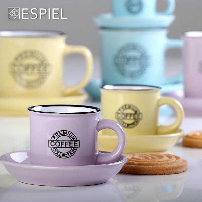 COFFEE ΦΛΙΤΖ.&amp;ΠΙΑΤ. ESPRESSO  ΡΟΖ 90ML 11x6.3EK ΣΕΤ 12 τμχ - Espiel