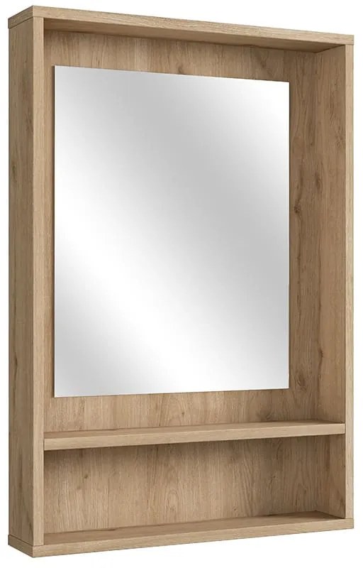 Καθρέπτης μπάνιου με ράφι Holt pakoworld φυσικό 60x12x87εκ