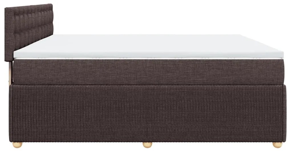 ΚΡΕΒΑΤΙ BOXSPRING ΜΕ ΣΤΡΩΜΑ ΣΚΟΥΡΟ ΚΑΦΕ 200X200 ΕΚ. ΥΦΑΣΜΑΤΙΝΟ 3289880