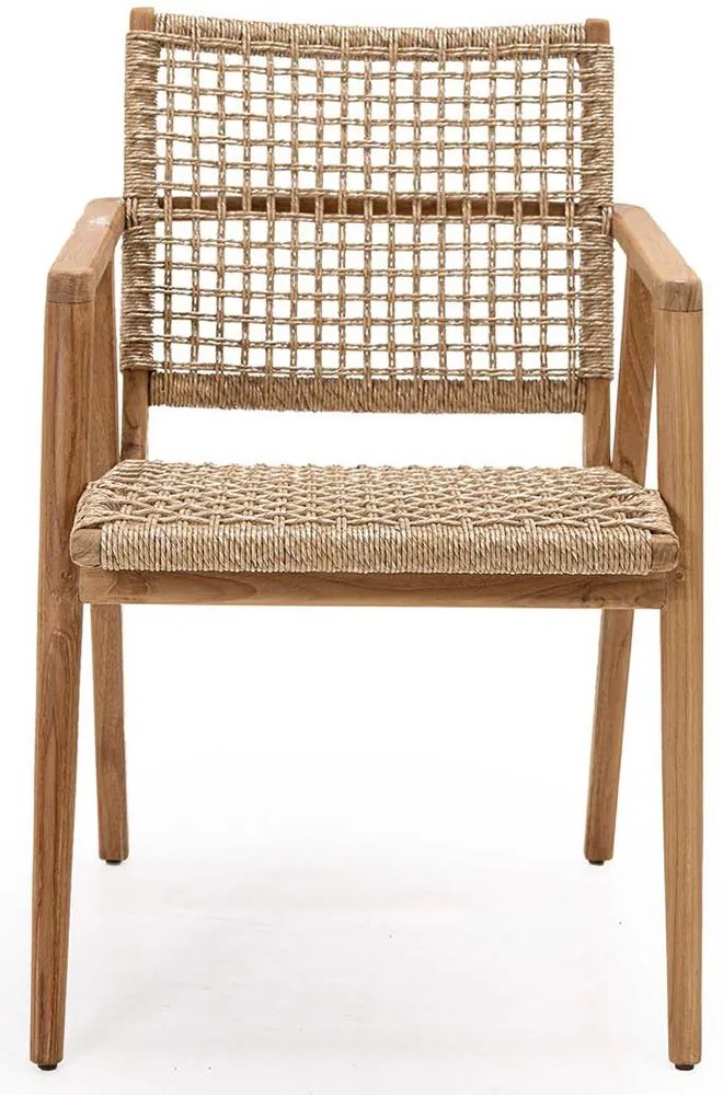 Καρέκλα Τραπεζαρίας Mε Mπράτσα Kimon 0940002 53x61x81cm Natural