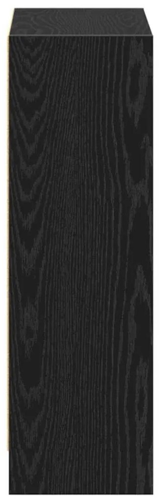vidaXL Βιβλιοθήκη Μαύρη Οξυά 60 x 24 x 76 cm Επεξεργασμένο ξύλο