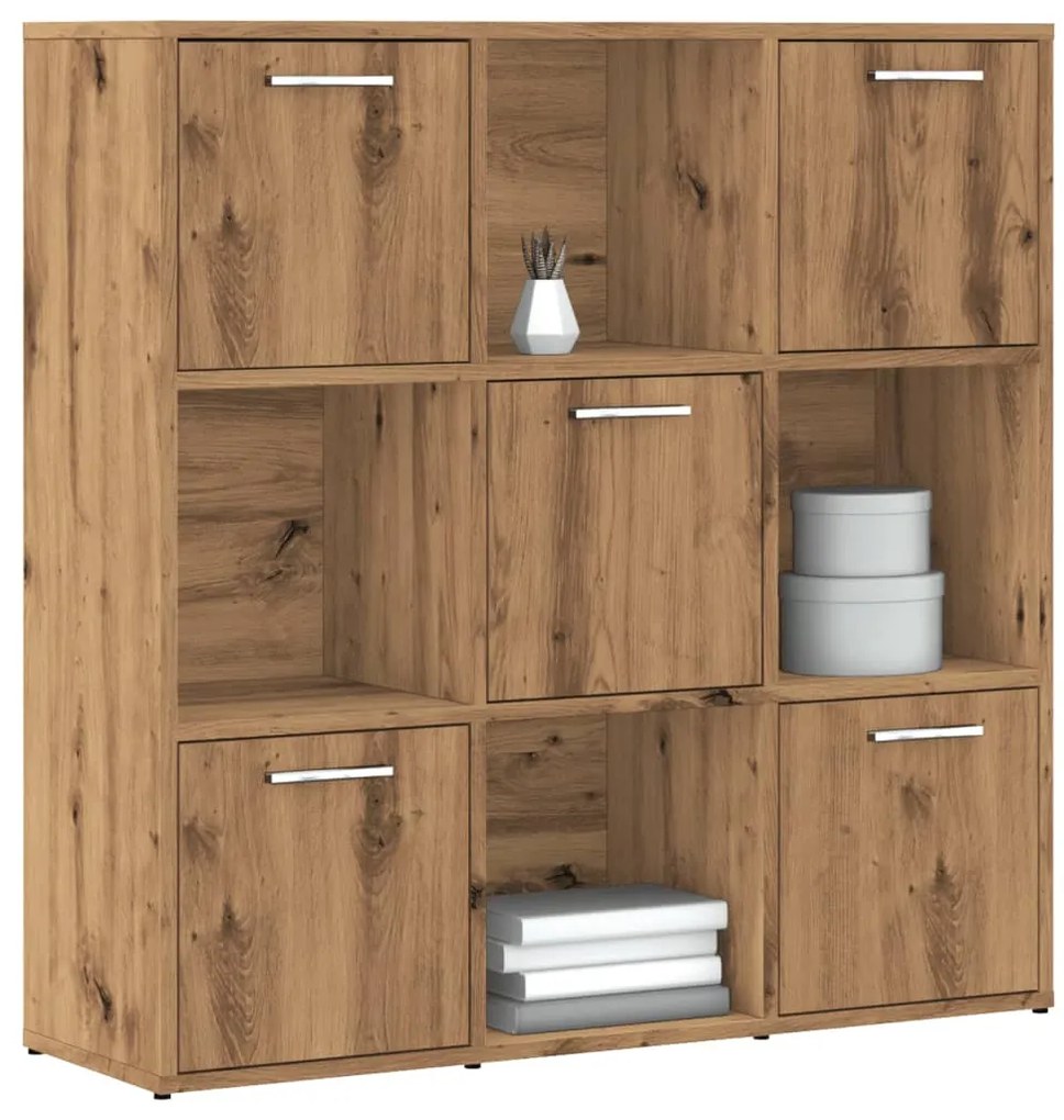 vidaXL Βιβλιοθήκη Τεχνίτης Δρυς 90x28x90 εκ. Επεξεργασμένο Ξύλο