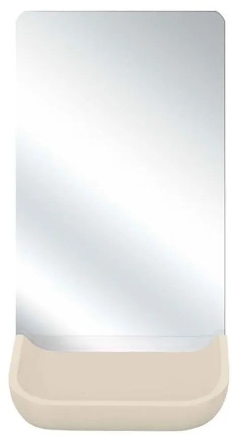 Καθρέπτης Για Μακιγιάζ Tray 12x17,3cm Sandbeige Kleine Wolke Glass,Polyresin