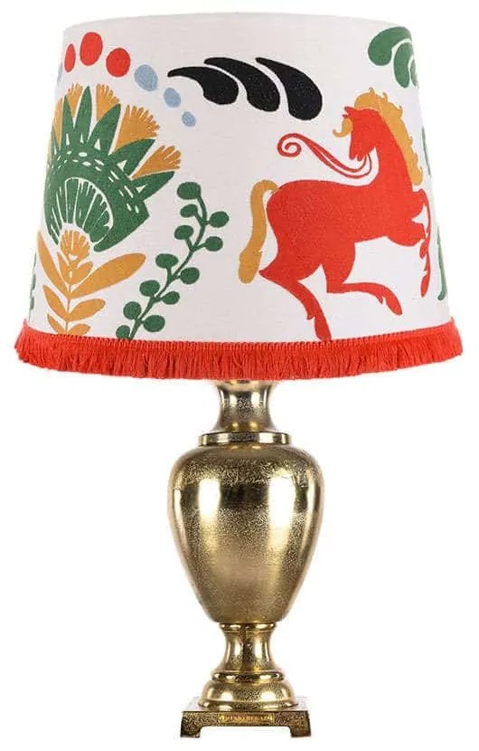 Φωτιστικό Επιτραπέζιο Horse Parade-Ulpia Gold-Multi MindTheGap Metal, Fabric