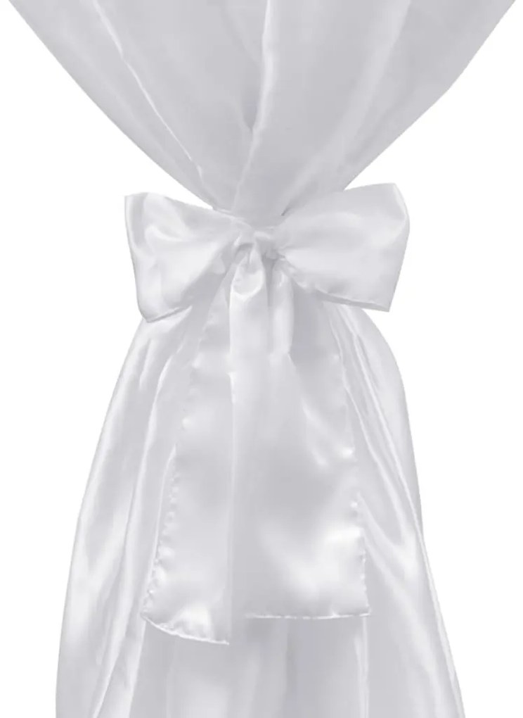 Κάλυμμα Τραπεζιού με Κορδέλα 2 τεμ. Λευκό 70 εκ.