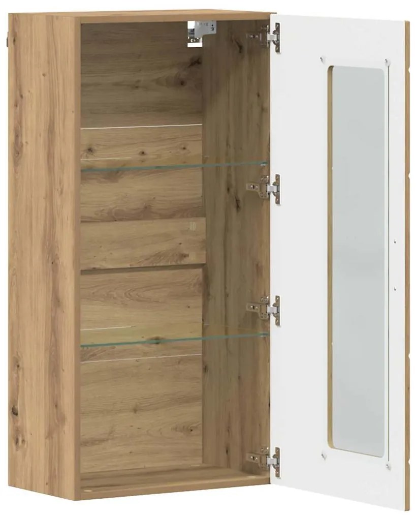 vidaXL Ντουλάπα τοίχου με ράφι Επιτοίχιο artisan δρυς 55 x 29 x 100 εκ