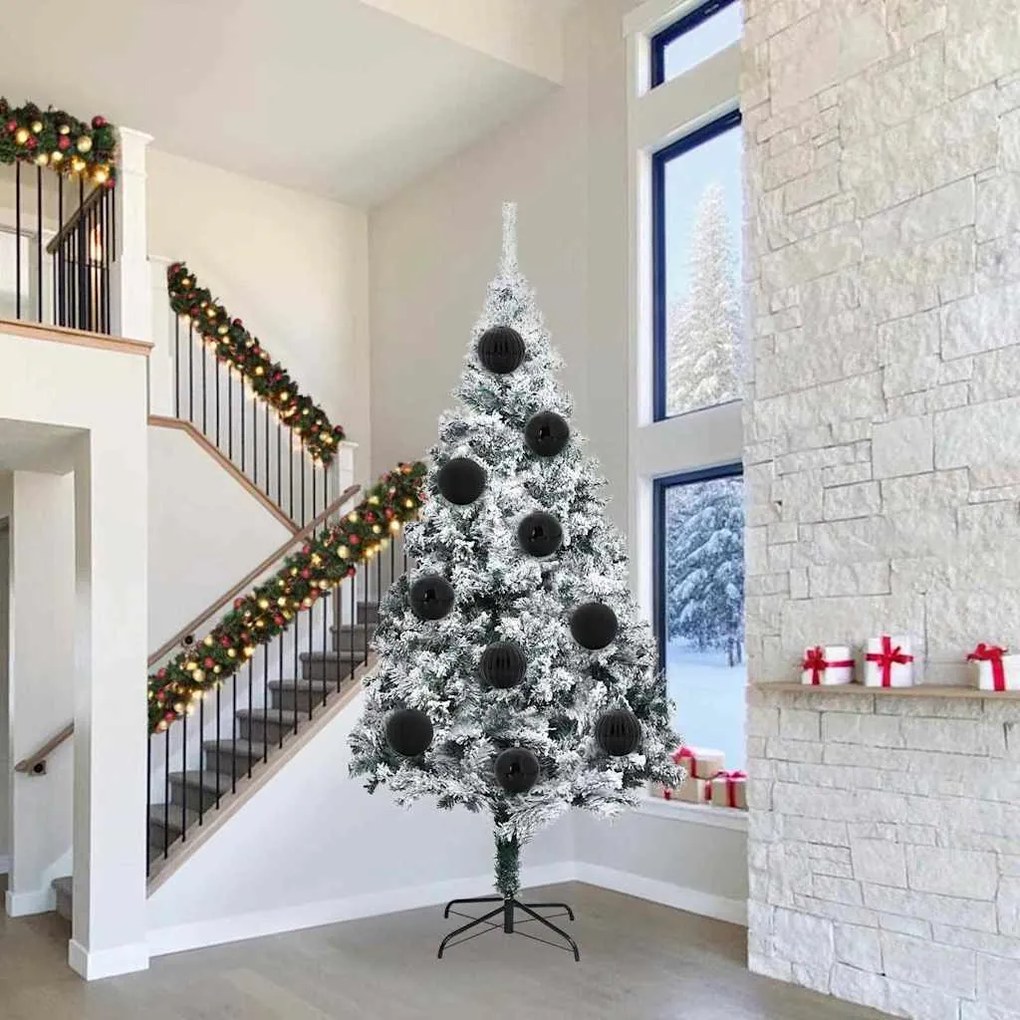 vidaXL Σετ Χριστουγεννιάτικων Στρογγυλών Μπαλίτσων 3 pcs Μαύρο