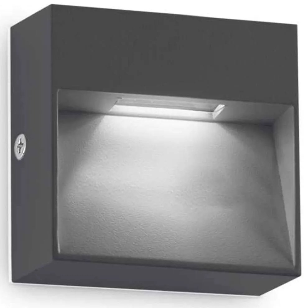 Φωτιστικό Τοίχου - Απλίκα Dedra 316871 10x3x10cm Led 160lm 1,5W 3000K Anthracite Ideal Lux