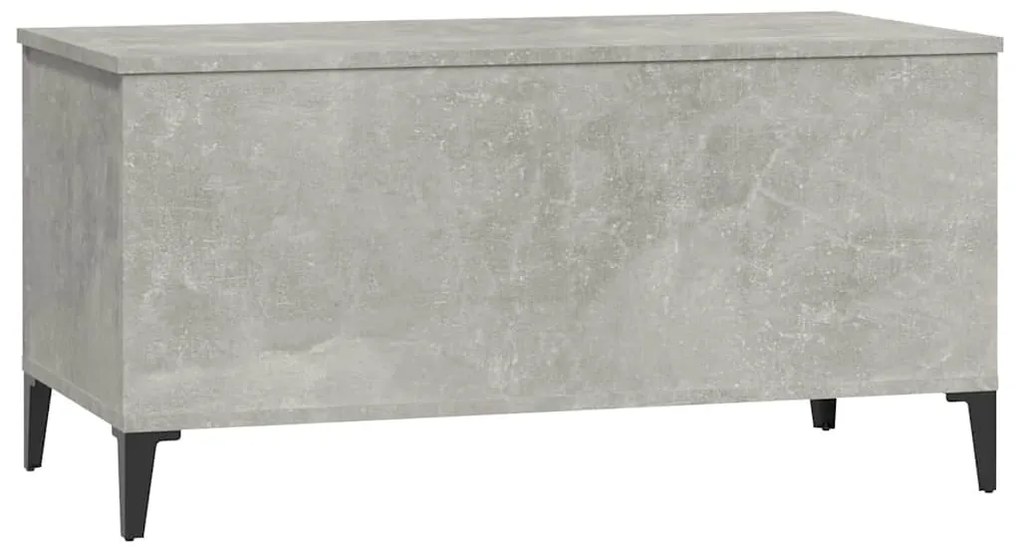 vidaXL Τραπεζάκι Σαλονιού Γκρι Σκυροδ. 90x44,5x45 εκ. Επεξεργ. Ξύλο