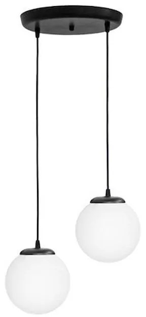 Φωτιστικό Οροφής Δίφωτο Heronia 02-0317 Black