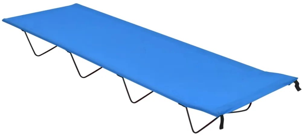 vidaXL Κρεβάτια Κάμπινγκ 2 τεμ. Μπλε 180x60x19εκ Ύφασ. Oxford/Ατσάλι