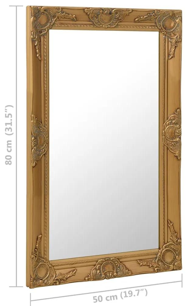 vidaXL Καθρέφτης Τοίχου με Μπαρόκ Στιλ Χρυσός 50 x 80 εκ.