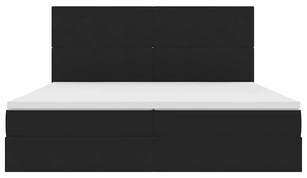 vidaXL Κρεβάτι με αποθηκευτικό χώρο και LED Μαύρο 200 x 200 cm Βελούδο