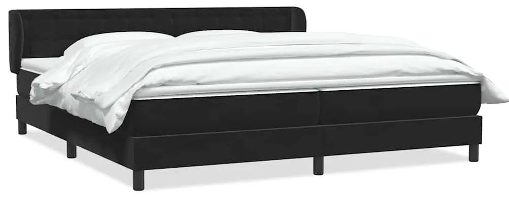 vidaXL Box Spring Κρεβάτι με στρώματα Μαύρο 180x210 cm Velvet