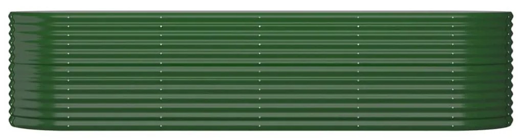 vidaXL Ζαρντινιέρα Πράσινη 296x80x68 εκ Γαλβανισμένος χάλυβας