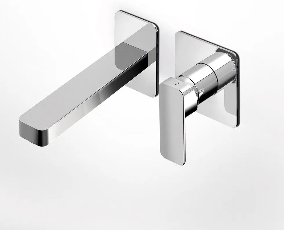 Eurorama Quadra Chrome Μπαταρία Νιπτήρος Εντοιχισμού 2 Οπών 144904-100