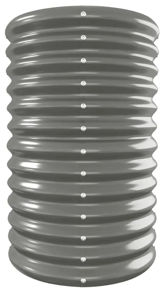 vidaXL Ζαρντινιέρα Γκρι 332x40x68 εκ. Γαλβανισμένος χάλυβας