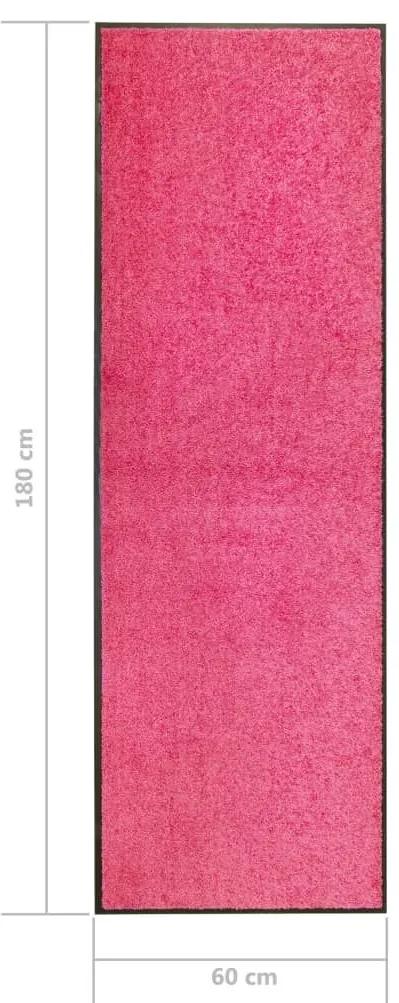 Πατάκι Εισόδου Πλενόμενο Ροζ 60 x 180 εκ. - Ροζ